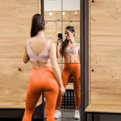 Obrazek z Samoprzylepne lustrzane płytki 20x20 cm, 4 szt.