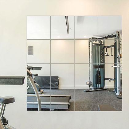 Obrazek z Samoprzylepne lustrzane płytki 20x20 cm, 4 szt.