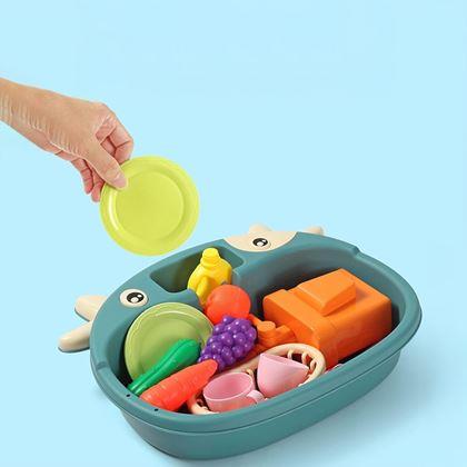 Obrazek z Dziecięcy zlewozmywak kuchenny z bieżącą wodą