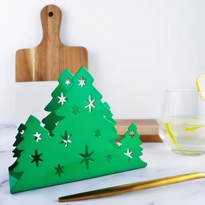 Obraz Metalowy stojak na serwetki – choinka