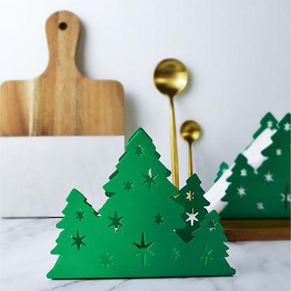 Obraz Metalowy stojak na serwetki – choinka
