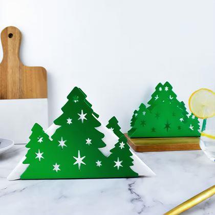 Obrazek z Metalowy stojak na serwetki – choinka