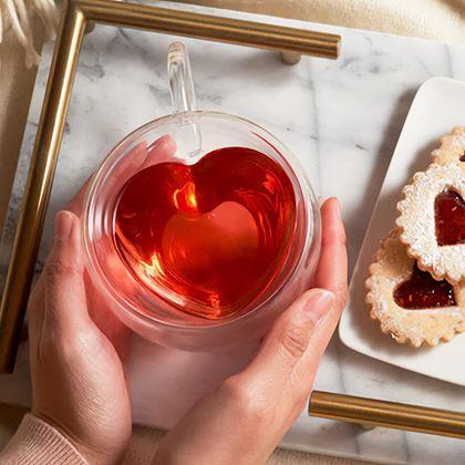 Obrazek z Szklany kubek z podwójną ścianką – serduszko