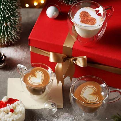 Obrazek z Szklany kubek z podwójną ścianką – serduszko