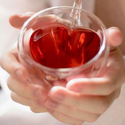 Obrazek z Szklany kubek z podwójną ścianką – serduszko