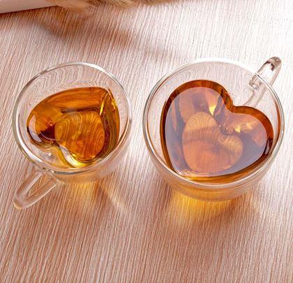Obrazek z Szklany kubek z podwójną ścianką – serduszko