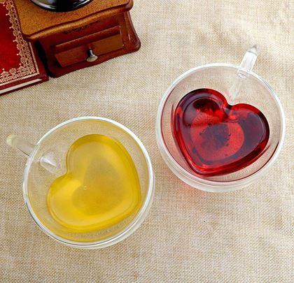 Obrazek z Szklany kubek z podwójną ścianką – serduszko