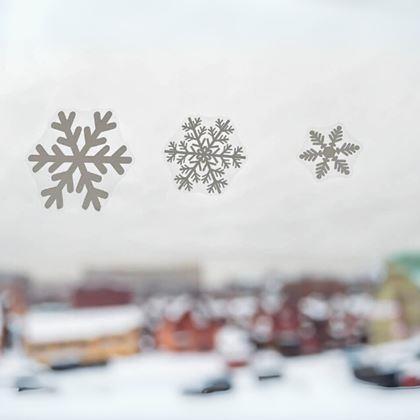 Obrazek z Naklejki na okno - śnieżynki