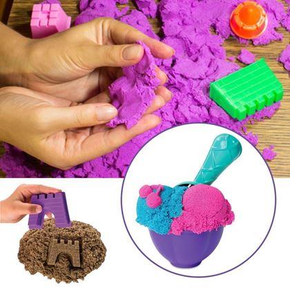 Obrazek z Modelujący płynny piasek mega zestaw 2000 g - plastikowe wiaderko