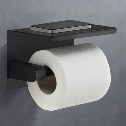 Obrazek z Metalowy uchwyt na papier toaletowy 2w1