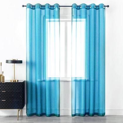 Obrazek z Firanka woalowa 130 x 230 cm  -  niebieska