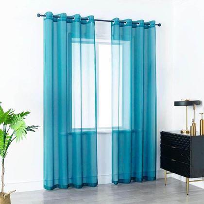 Obrazek z Firanka woalowa 130 x 230 cm  -  niebieska