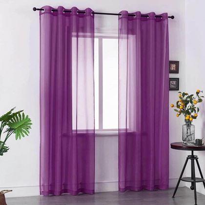 Obrazek z Firanka woalowa 130 x 230 cm  -  bordowa