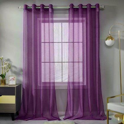 Obrazek z Firanka woalowa 130 x 230 cm  -  bordowa