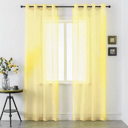 Obrazek z Firanka woalowa 130 x 230 cm  -  żółta