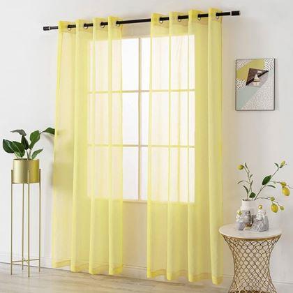 Obrazek z Firanka woalowa 130 x 230 cm  -  żółta