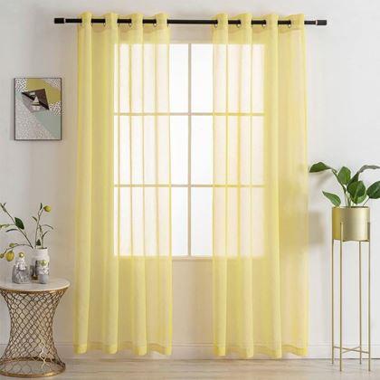 Obrazek z Firanka woalowa 130 x 230 cm  -  żółta