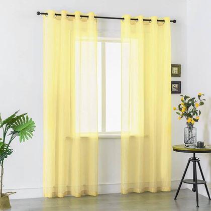 Obrazek z Firanka woalowa 130 x 230 cm  -  żółta