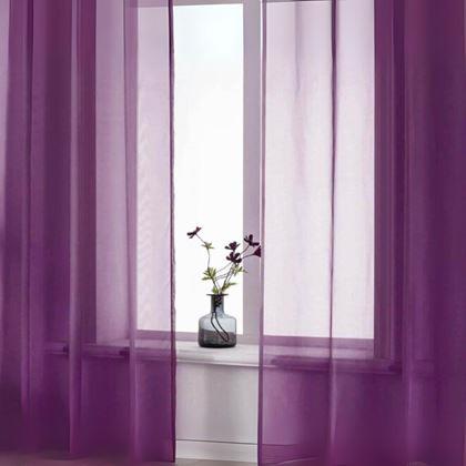 Obrazek z Firanka woalowa 130 x 230 cm  -  bordowa