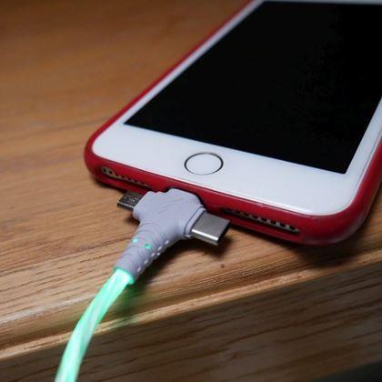 Obrazek z Świecący kabel do ładowania 3w1