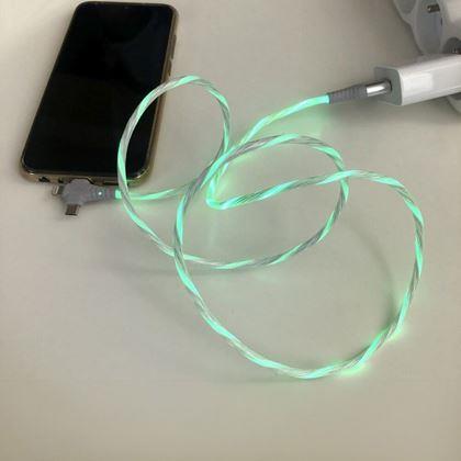 Obrazek z Świecący kabel do ładowania 3w1