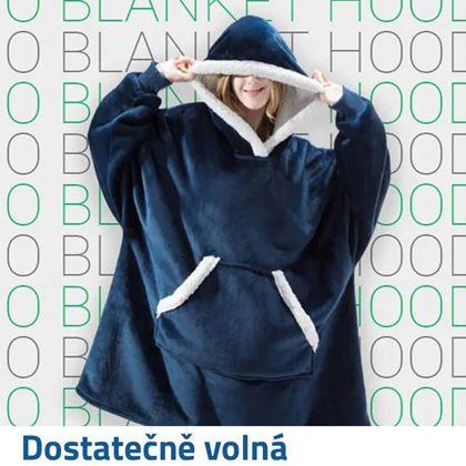 Obrazek z Ciepła bluza z futerkiem  -  niebieski