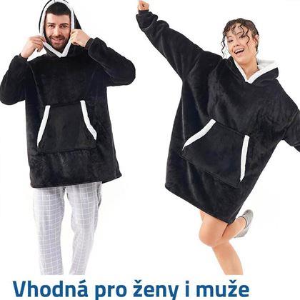 Obrazek z Ciepła bluza z futerkiem  -  czarny