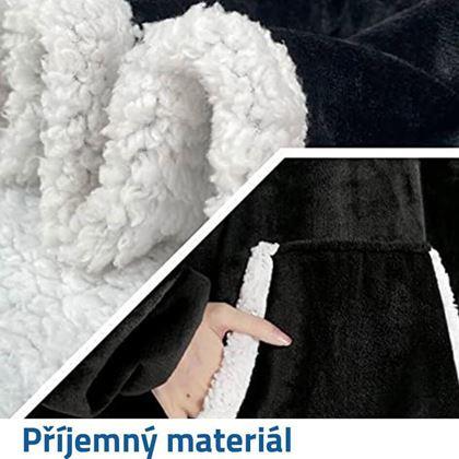 Obrazek z Ciepła bluza z futerkiem  -  czarny