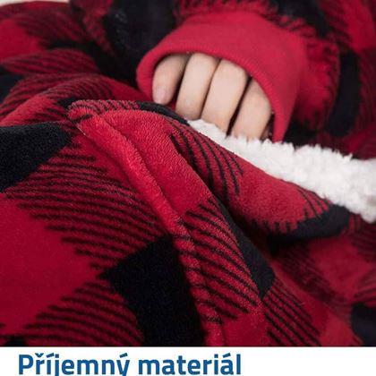 Obrazek z Ciepła bluza z futerkiem  -  w kratkę