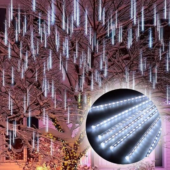 Obrazek z Świąteczne oświetlenie padający śnieg  - zimne światło