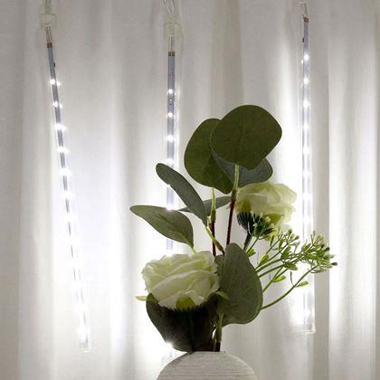 Obrazek z Świąteczne oświetlenie padający śnieg  - zimne światło