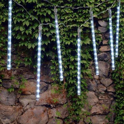 Obrazek z Świąteczne oświetlenie padający śnieg  - zimne światło