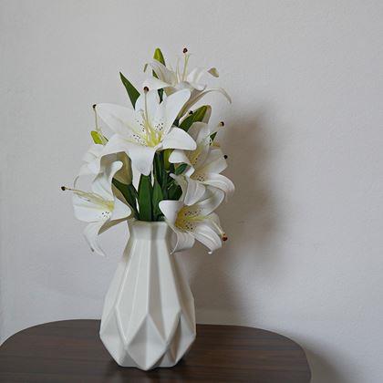 Obrazek z Sztuczny bukiet lilii - biała