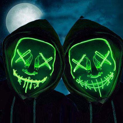 Obrazek z Straszna świecąca maska ​​ -  zielona