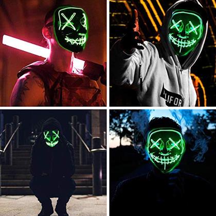 Obrazek z Straszna świecąca maska ​​ -  zielona