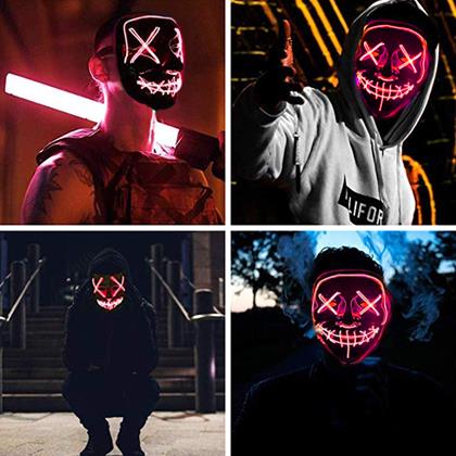 Obrazek z Straszna świecąca maska ​​ -  czerwona