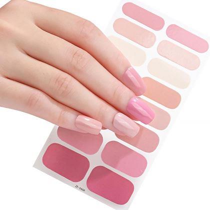 Obrazek z Naklejki samoprzylepne na paznokcie  - jasnoróżowy mix