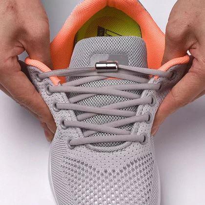 Obrazek z Elastyczne sznurowadła samowiążące  -  szare