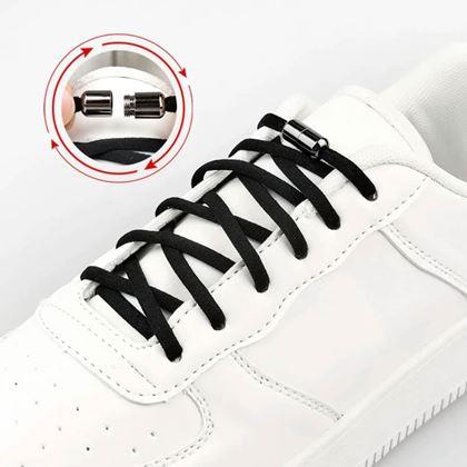 Obrazek z Elastyczne sznurowadła samowiążące  -  czarny