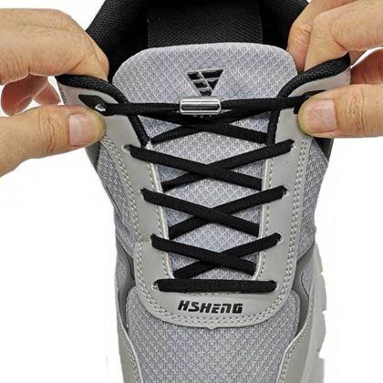 Obrazek z Elastyczne sznurowadła samowiążące  -  czarny