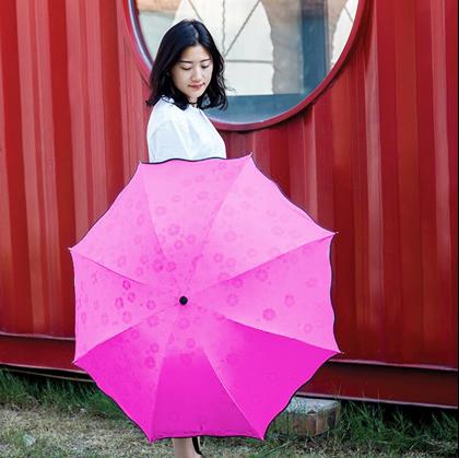 Obrazek z Magiczna składana parasolka -  ciemny róż