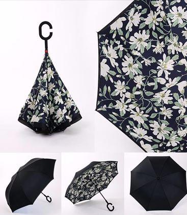 Obrazek z Odwrócony parasol  -  białe kwiaty