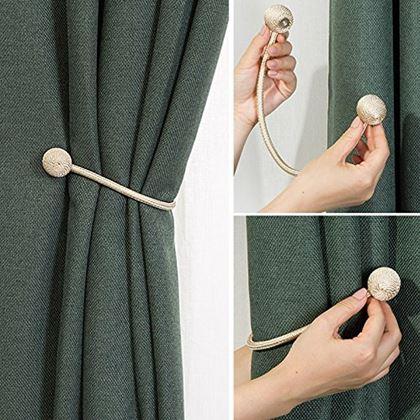 Obrazek z Magnetyczna klamra do zasłon  -  srebrna