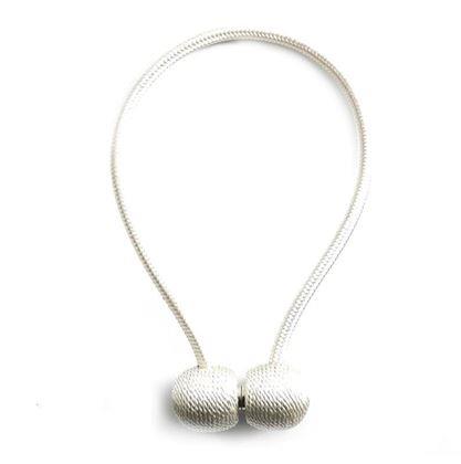 Obrazek z Magnetyczna klamra do zasłon  -  biała