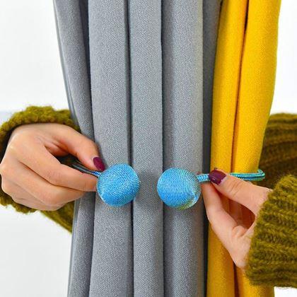 Obrazek z Magnetyczna klamra do zasłon  -  jasno niebieska