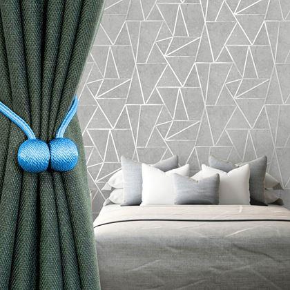 Obrazek z Magnetyczna klamra do zasłon  -  jasno niebieska