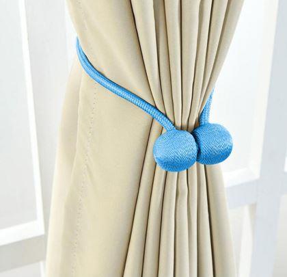 Obrazek z Magnetyczna klamra do zasłon  -  jasno niebieska