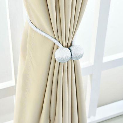 Obrazek z Magnetyczna klamra do zasłon  -  biała