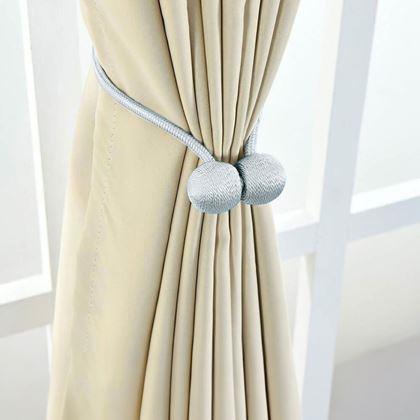 Obrazek z Magnetyczna klamra do zasłon  -  srebrna