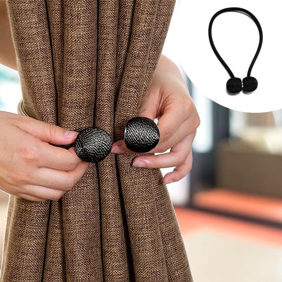 Obrazek z Magnetyczna klamra do zasłon  -  czarna